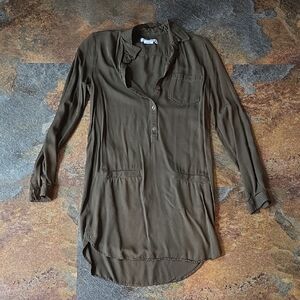 Lacoste Olive Shirt Dress Size 34